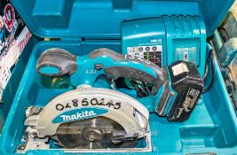 Makita 18v cordless circular saw c/w battery, charger & carry case