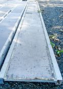 Aluminium staging board approx 18 foot long GB623
