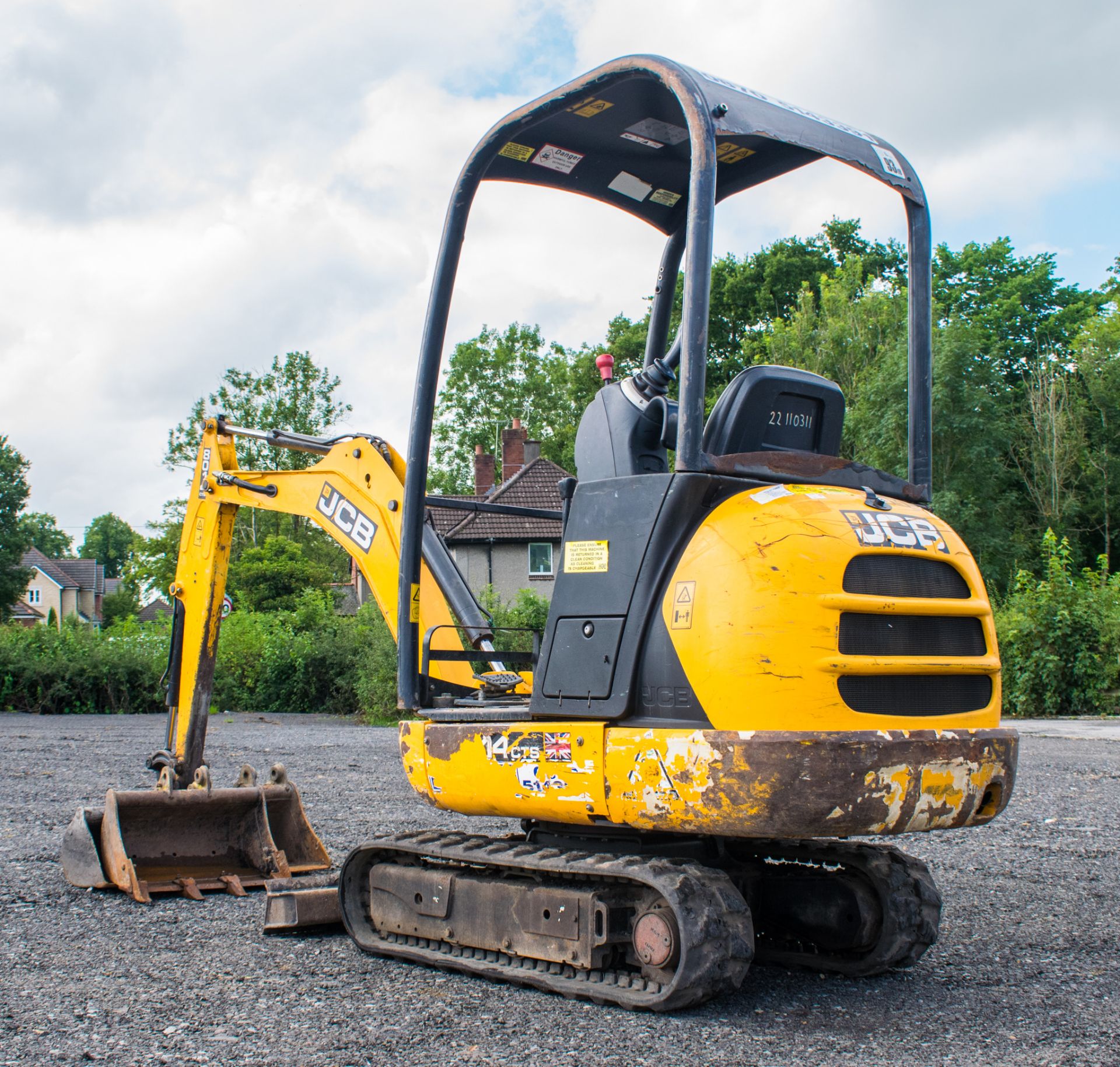 JCB 8014 CTS 1.4 tonne rubber tracked mini excavator  Year: 2014 S/N: 070516 Recorded Hours: 1482 - Image 4 of 18