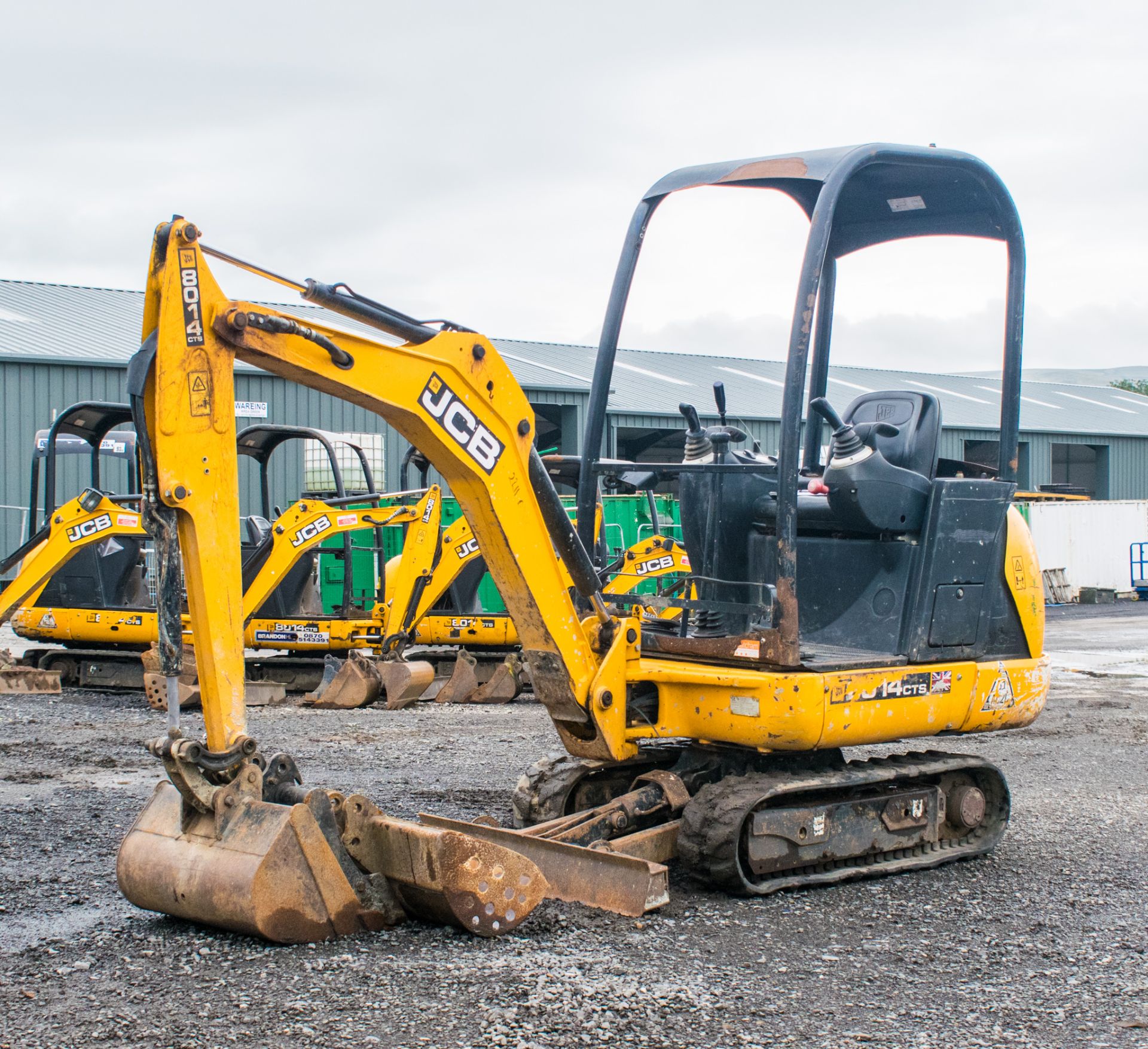 JCB 8014 CTS 1.4 tonne rubber tracked mini excavator  Year: 2014 S/N: 2070505 Recorded Hours: 1417