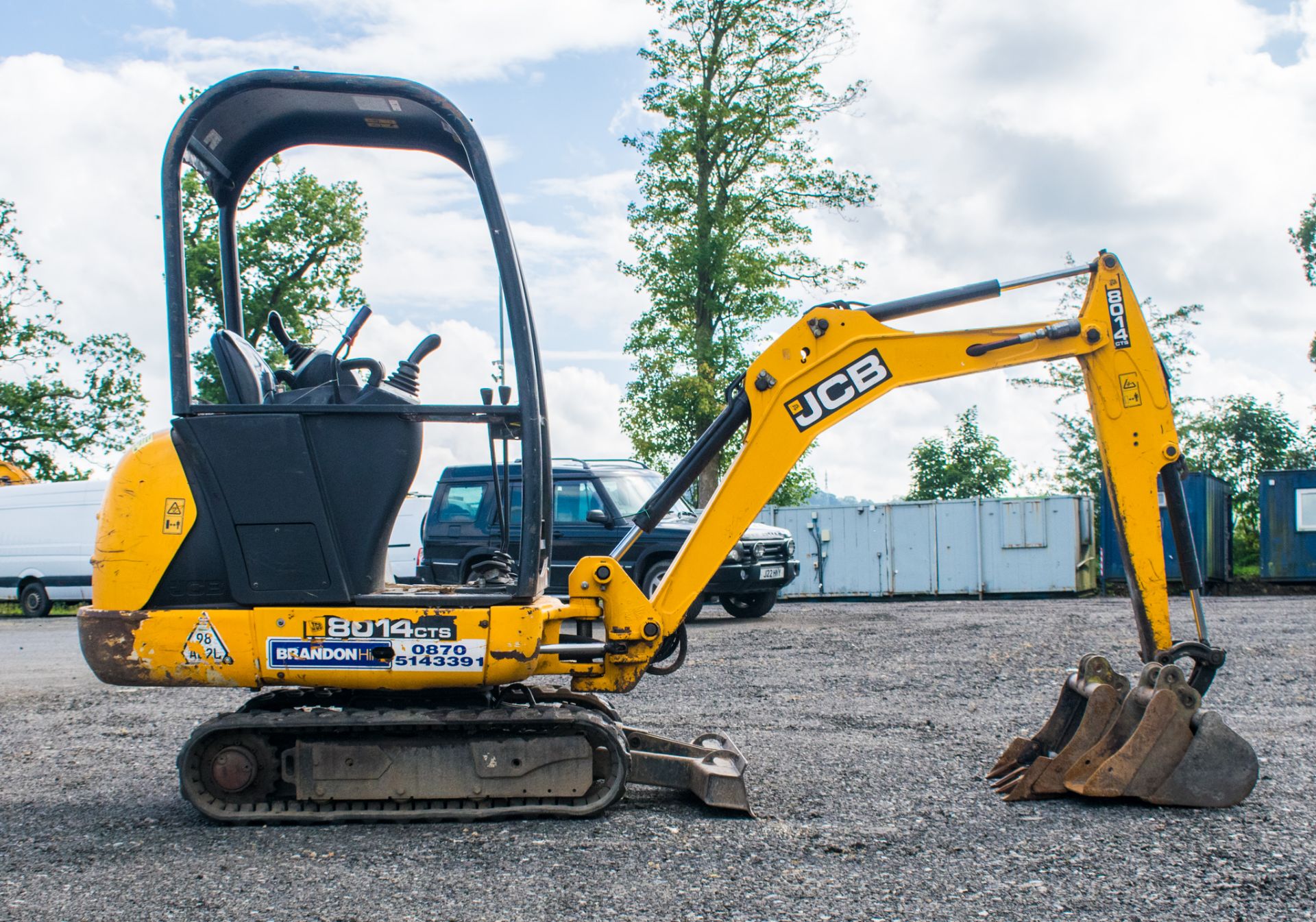 JCB 8014 CTS 1.4 tonne rubber tracked mini excavator  Year: 2014 S/N: 070516 Recorded Hours: 1482 - Image 7 of 18