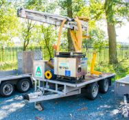 Probst petrol driven suction kerb/slab lifter  mounted on Gamic tandem axle plant trailer