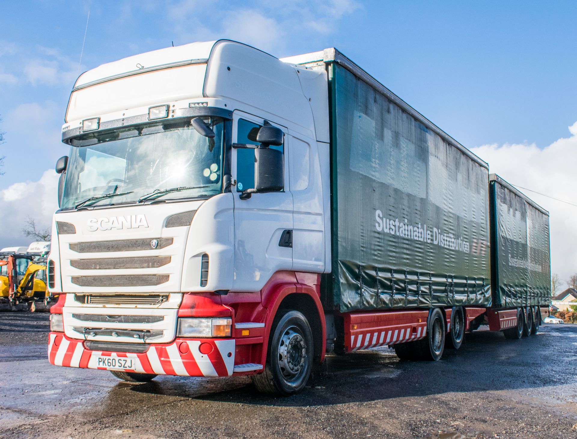 Scania R440 Topline 6 x 2 26 tonne curtain sided draw bar lorry Registration number: PK60 SZJ Date