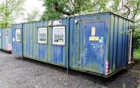 28 ft x 12 ft steel anti vandal jack leg office site unit Comprising of: 2 - offices ** No keys