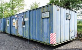 32 ft x 12 ft steel jack leg anti vandal office/toilet site unit Comprising of: Reception area,