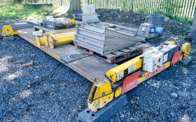 Tecalmit 5 tonne 4 post vehicle lift  c/w 2 jacks ** Please note the ramps on the pallet are with