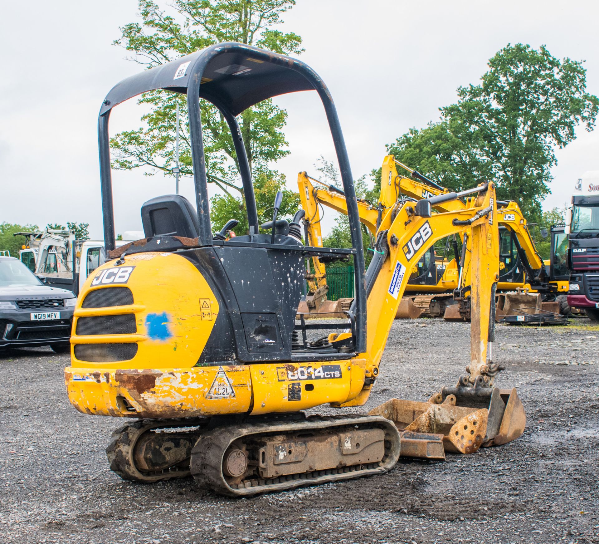 JCB 8014 CTS 1.4 tonne rubber tracked mini excavator  Year: 2014 S/N: 2070505 Recorded Hours: 1417 - Image 3 of 18