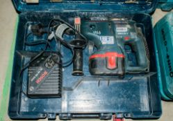 Bosch 24v cordless SDS rotary hammer drill c/w battery, charger & carry case ** Switch missing **