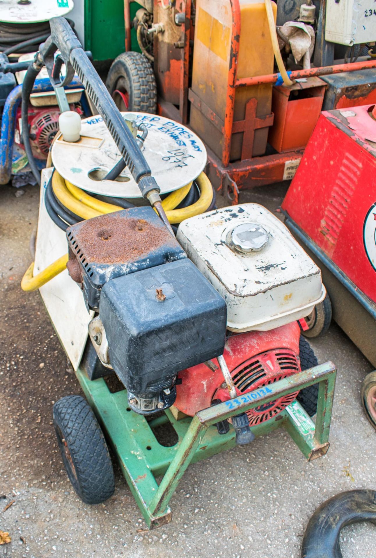 Petrol driven pressure washer