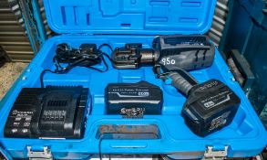 Cembre 18v cordless hydraulic cutting tool c/w charger, 2 batteries & carry case A830361