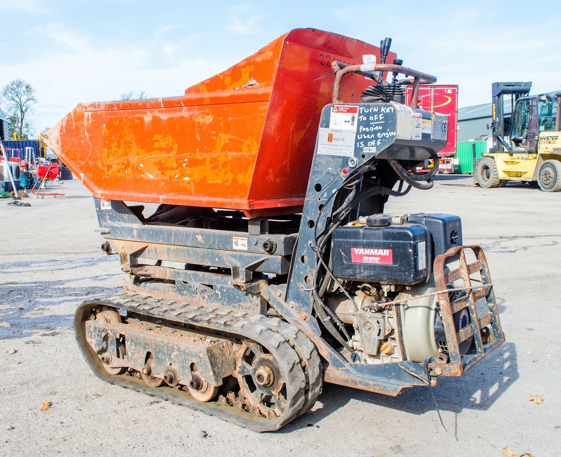 Cormidi 65 650kg diesel driven tracked walk behind Hi-Tip dumper Year: 2005 S/N: 10698740 Recorded - Image 4 of 14