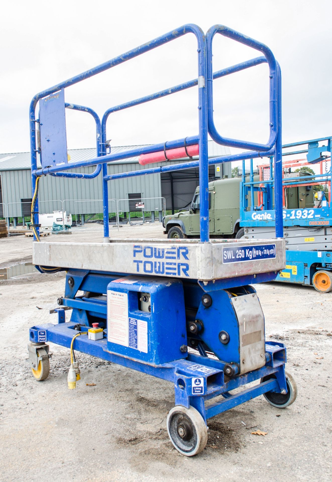 Power Tower push around battery electric scissor lift Year: 2008 S/N: 4110908A 08P10002 - Image 2 of 4