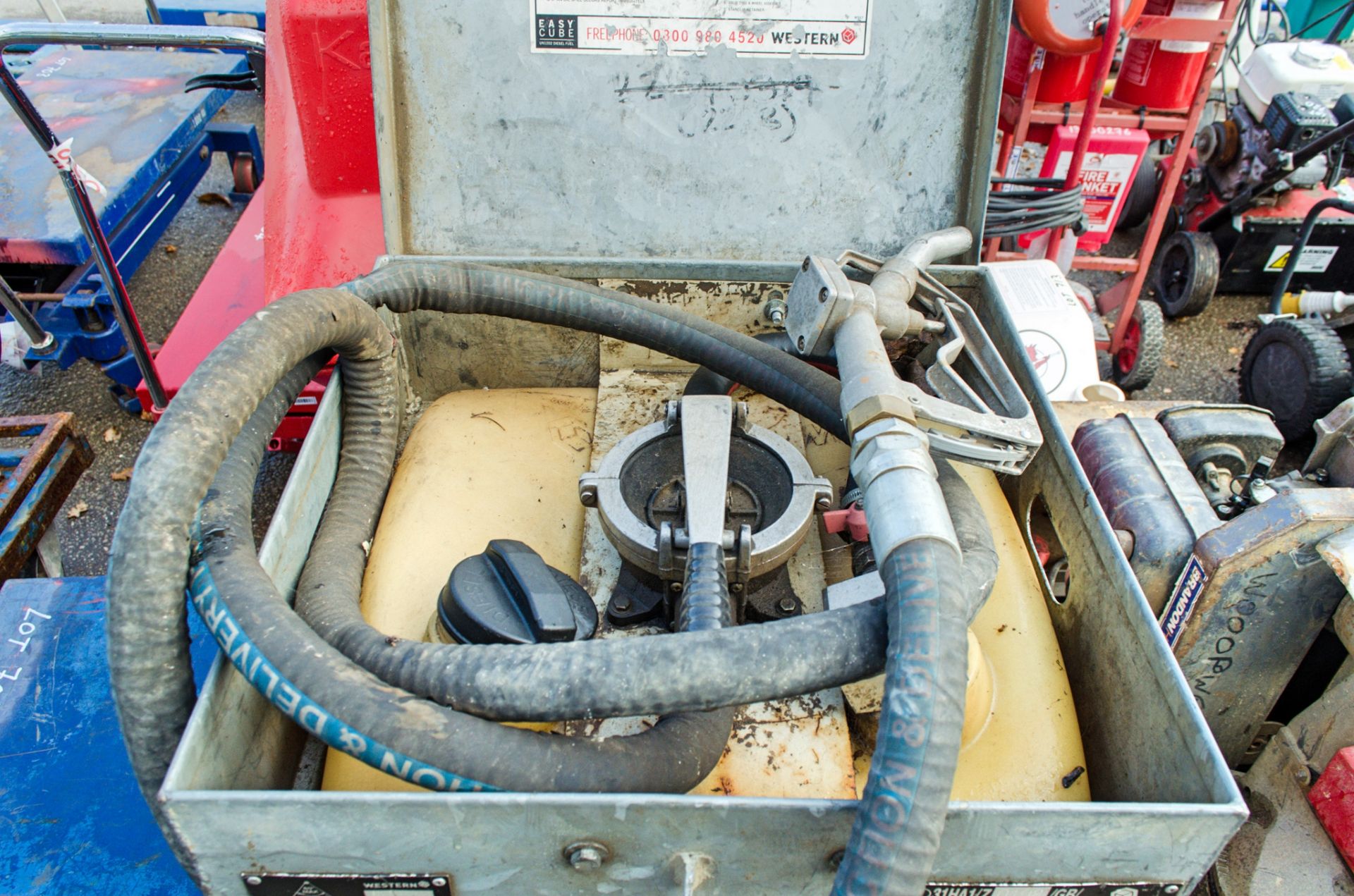 Wester 100 litre mobile fuel bowser c/w hand pump, delivery hose & nozzle - Image 2 of 2