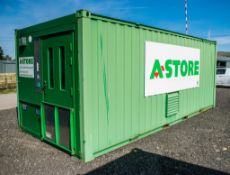 21ft x 9ft steel tool storage site unit Comprising of: Lobby and tool store room  c/w: Electronic