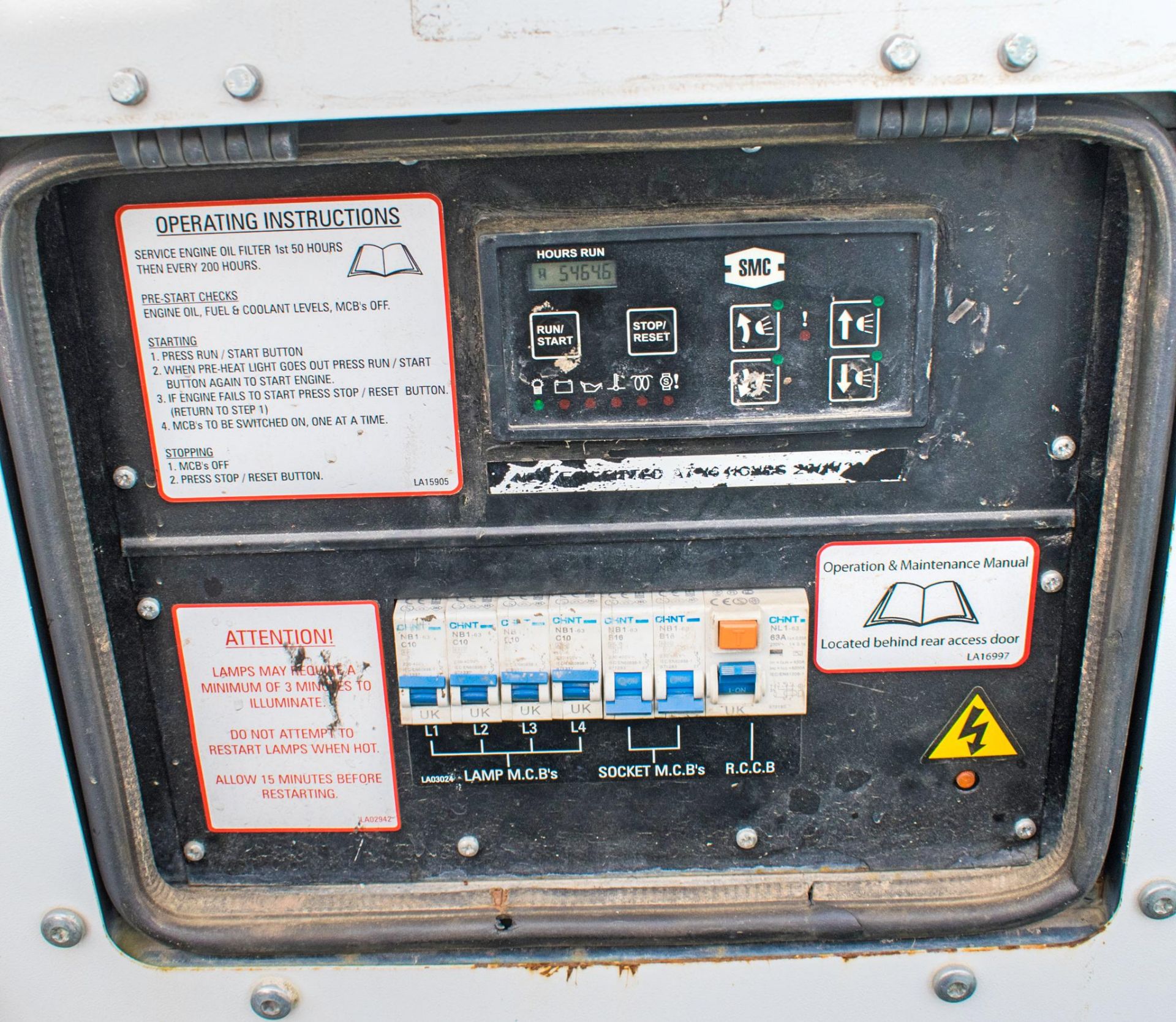 SMC TL-90 diesel driven fast tow lighting tower Year: 2013 S/N: T90130244 Recorded Hours: 5464 - Image 5 of 6