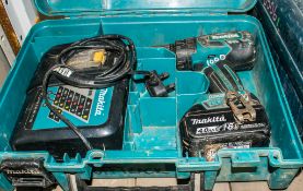 Makita 18v cordless hammer drill c/w battery, charger & carry case