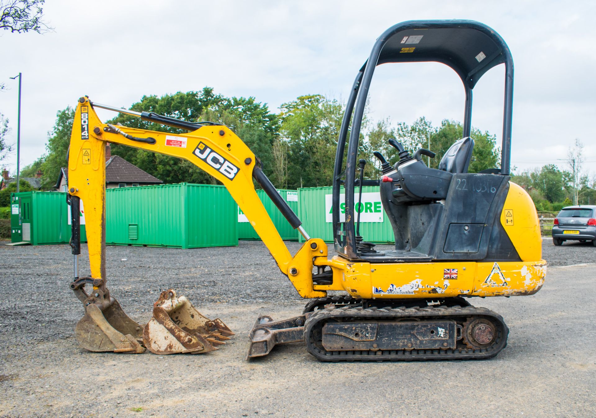 JCB 8014 CTS 1.4 tonne rubber tracked mini excavator  Year: 2014 S/N: 70483 Recorded Hour: 1700 - Image 8 of 18