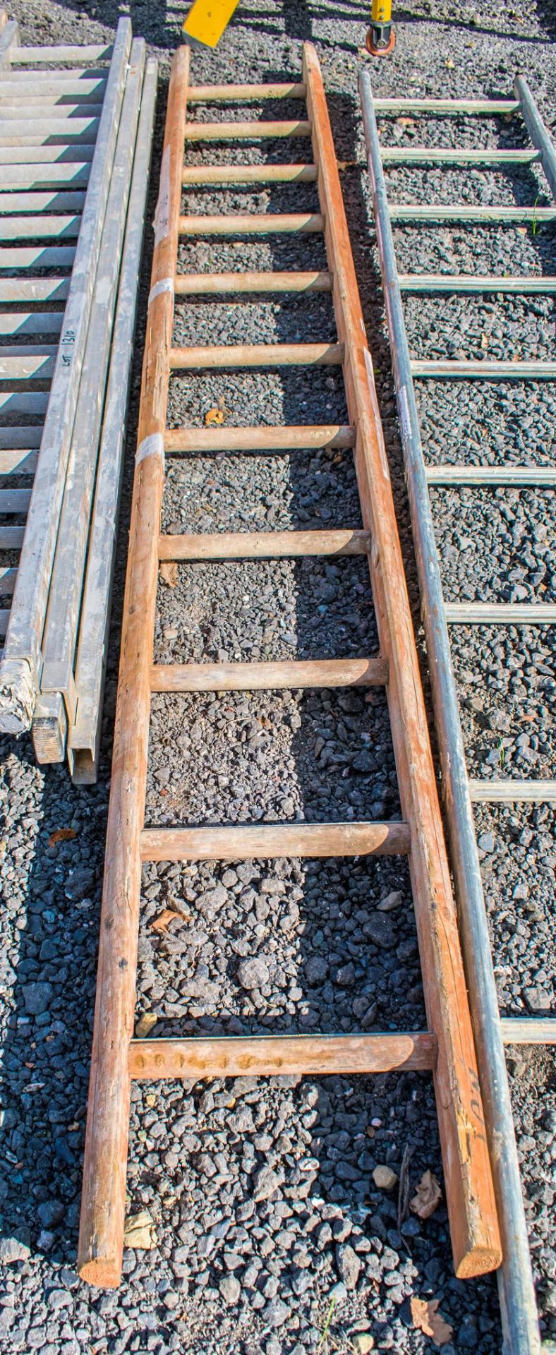 Timber pole ladder