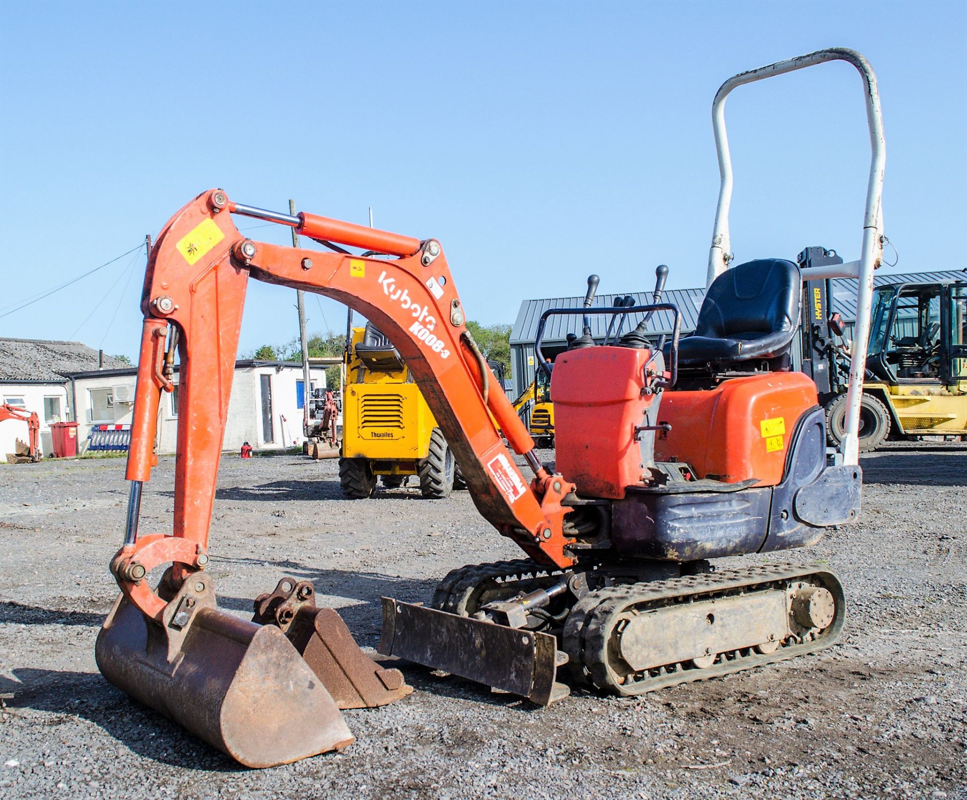 Kubota KX008-3 0.8 tonne rubber tracked micro excavator Year: 2006 S/N: 13422 Recorded Hours: 1607