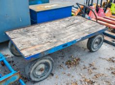 4 wheel warehouse trolley