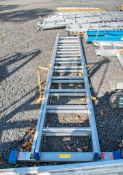 2 stage extending aluminium ladder