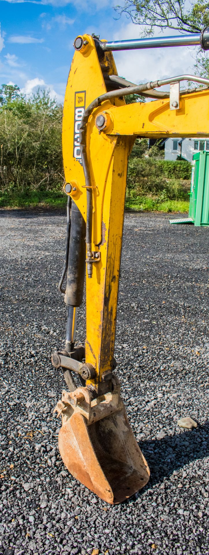 JCB 8030 ZTS 3 tonne zero tail swing rubber tracked excavator Year: 2013 S/N: 2021812 Recorded - Image 11 of 18