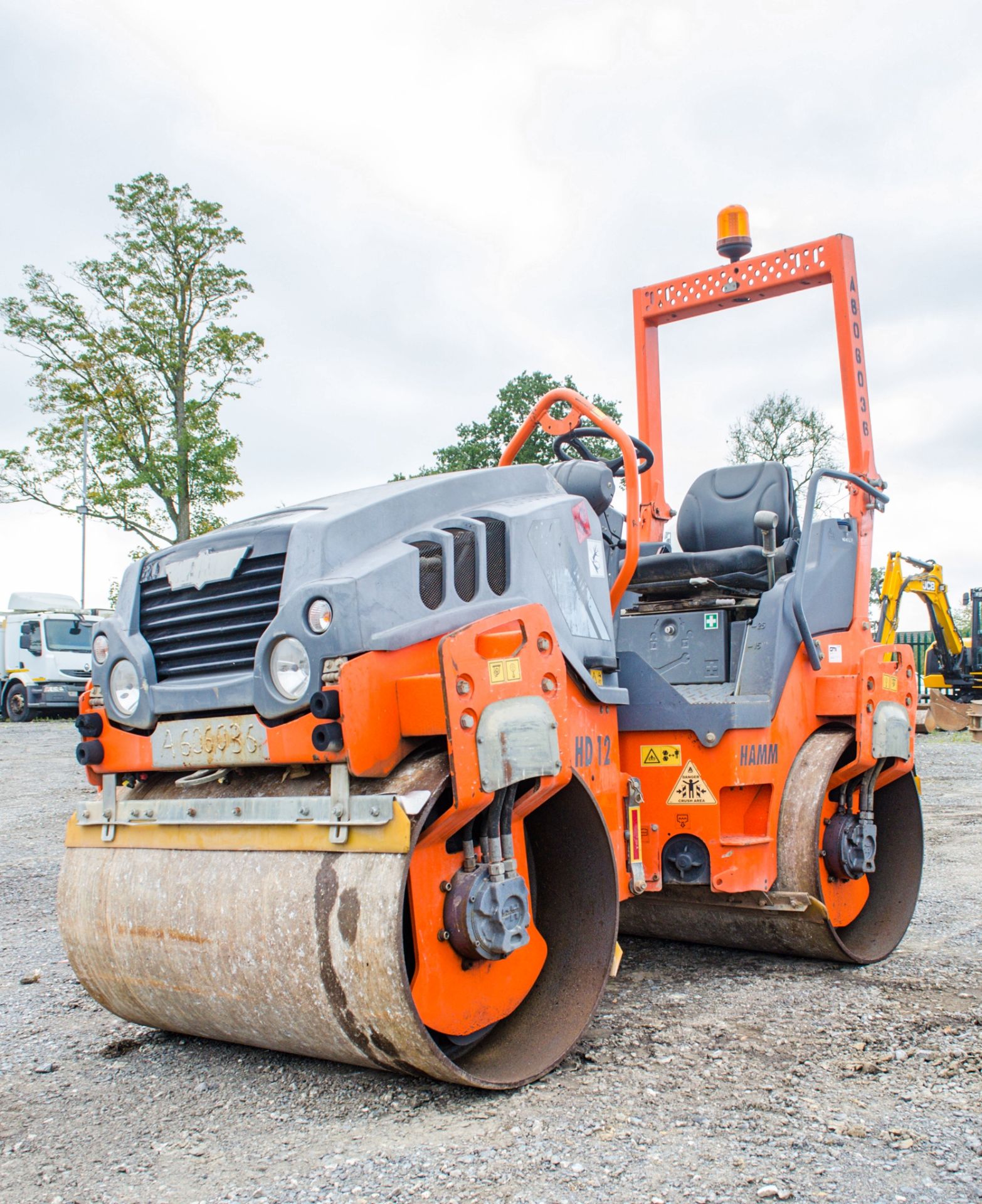 Hamm HD12 double drum ride on roller Year: 2013 S/N: H2002861 Recorded Hours: 701 A606036