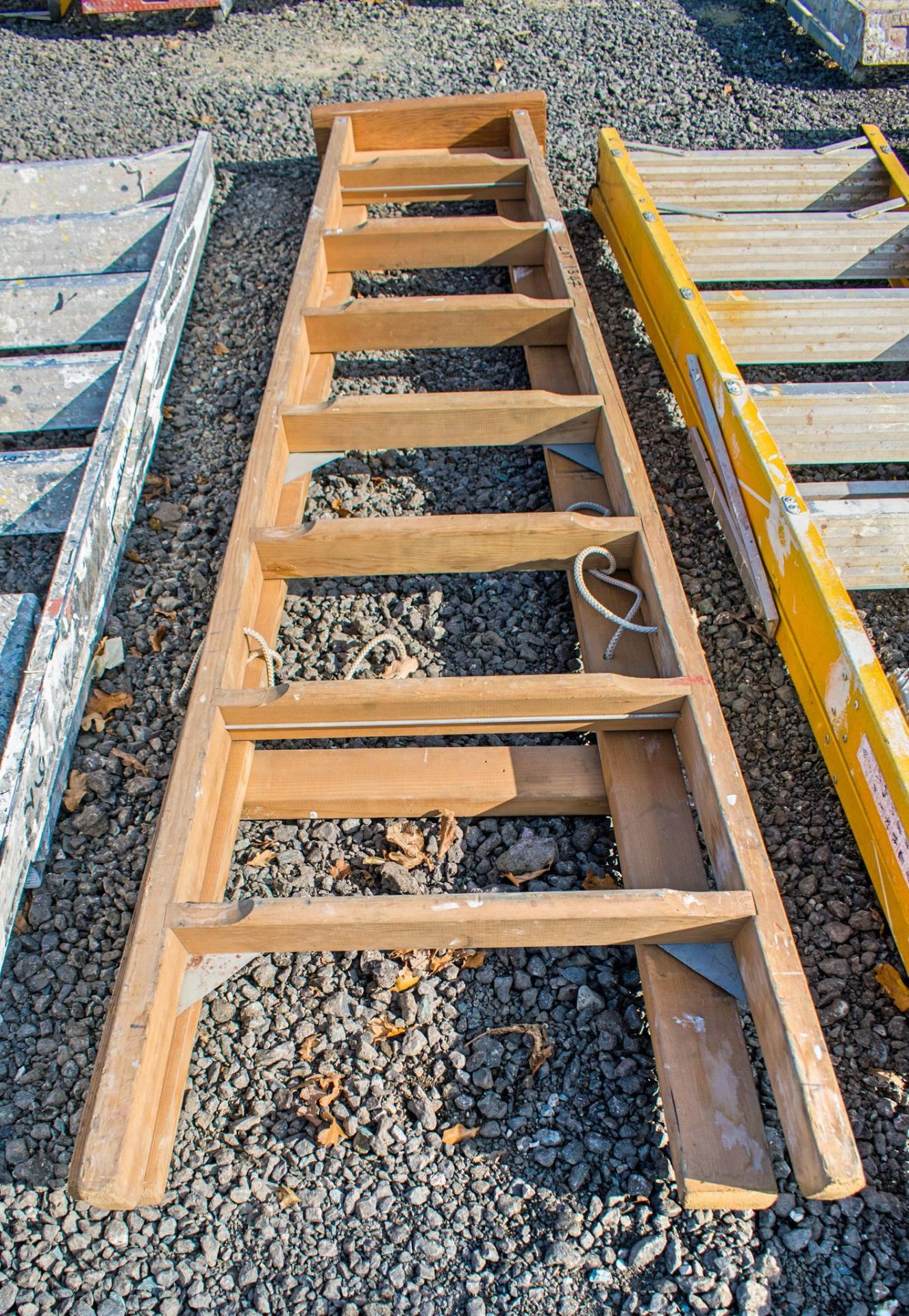 8 tread timber step ladder