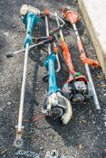 4 - miscellaneous petrol driven strimmers ** All in disrepair **