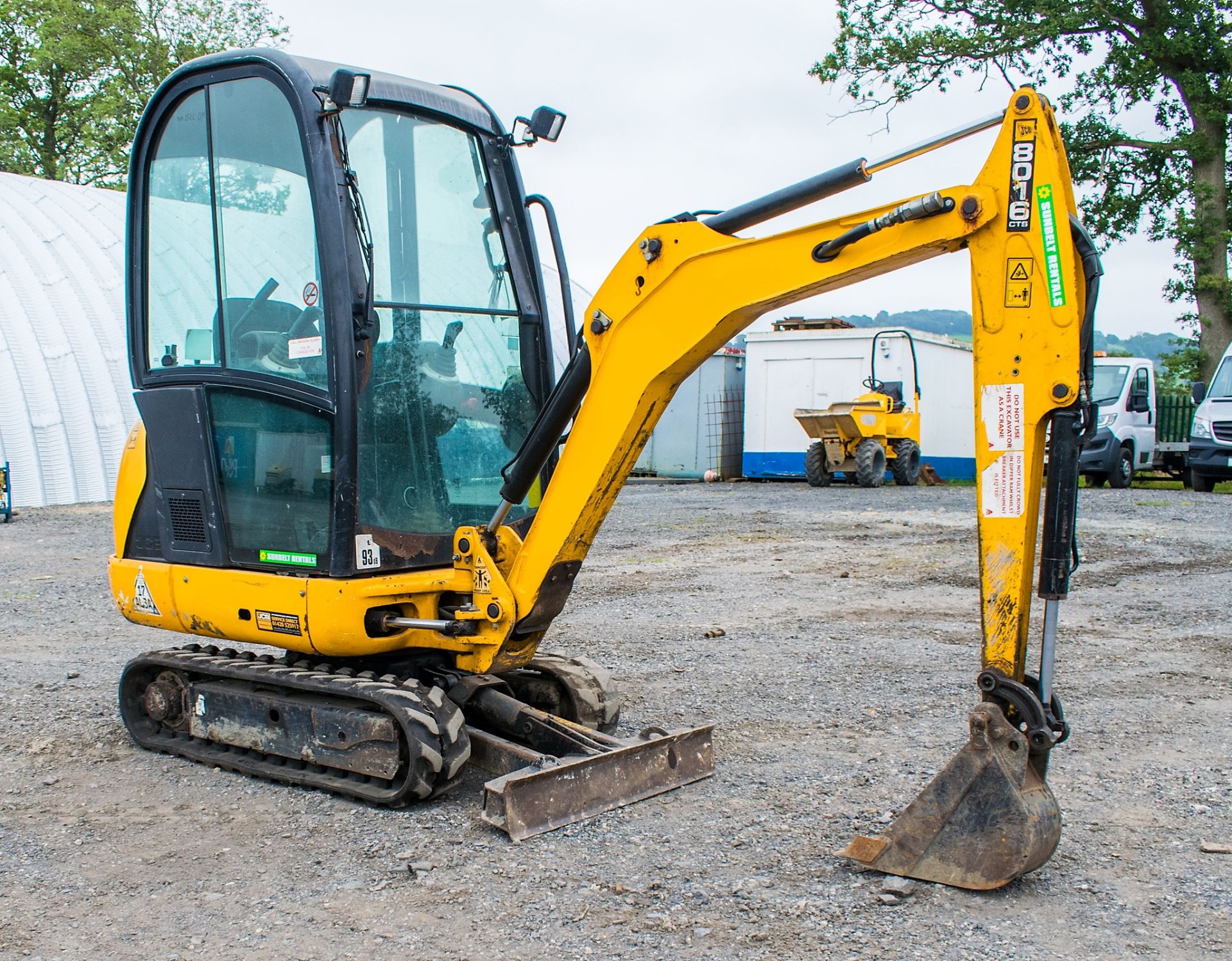 JCB 8016 1.6 tonne rubber tracked excavator  Year: 2015 S/N: 1733 Recorded Hours: 1861 A669405 - Image 2 of 20