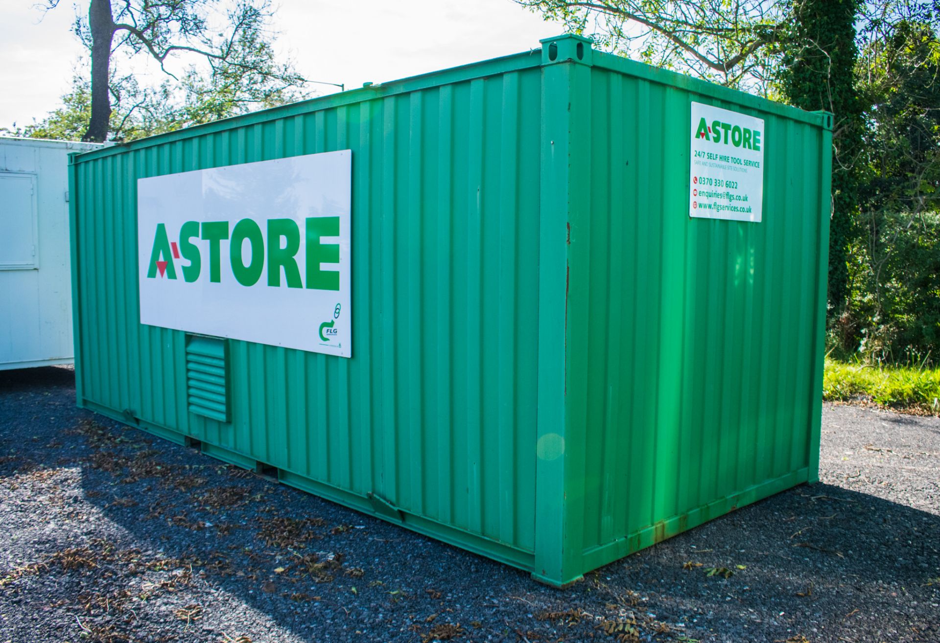 21ft x 9ft steel tool storage site unit Comprising of: Lobby and tool store room  c/w: Electronic - Image 2 of 9