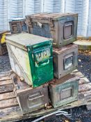 5 - brown ammunition boxes