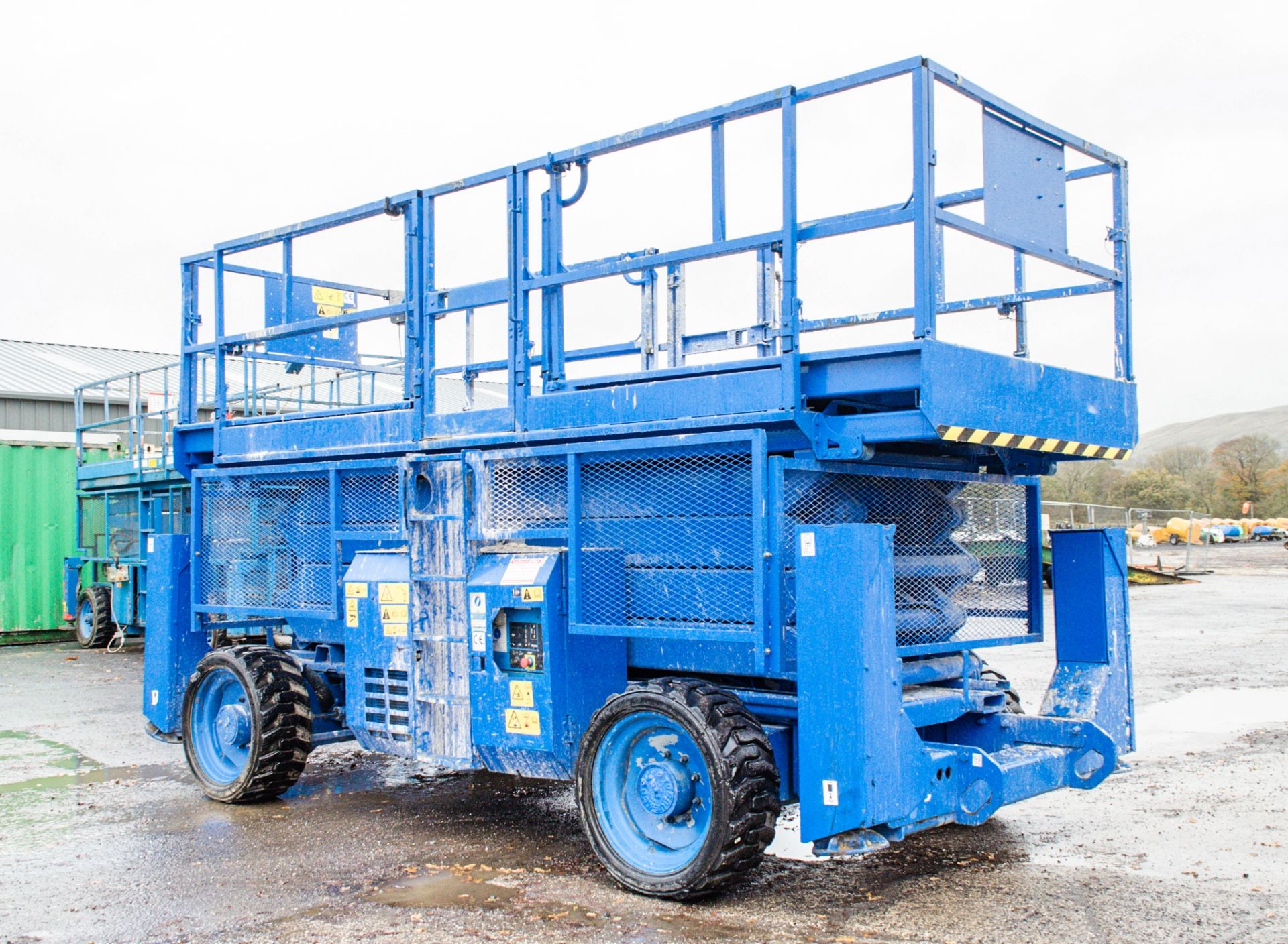 Genie GS4390 43 ft Rough Terrain 4 x 4 diesel driven mobile scissor lift access platform Year: - Image 2 of 10