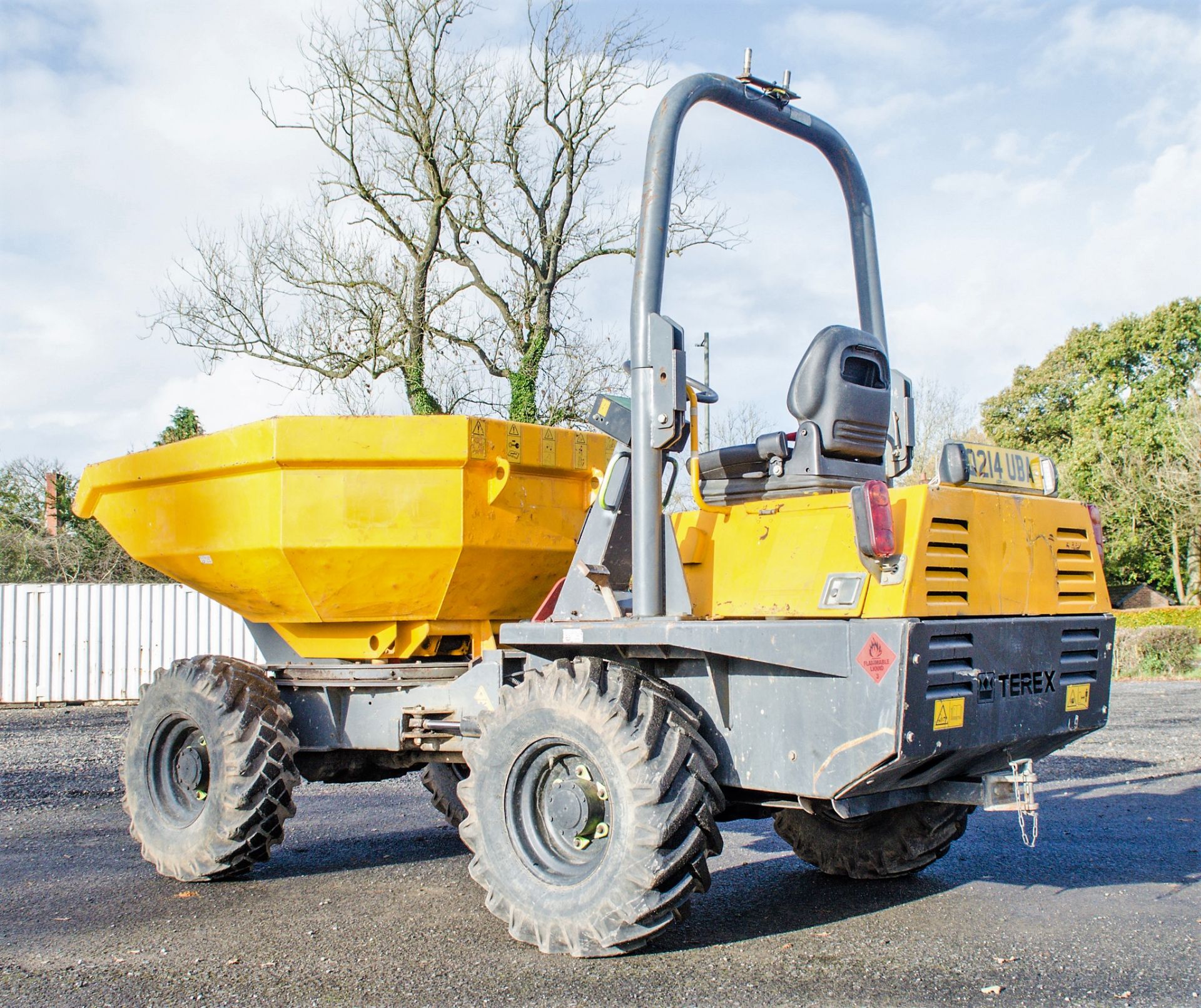 Terex TA3s 3 tonne swivel skip dumper Year: 2013 S/N: ED2NG3989 Recorded Hours: 1715 A600900 - Image 3 of 23