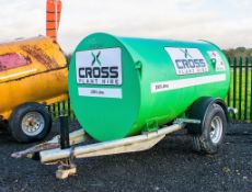 Cross Plant 2500 litre site tow bunded fuel bowser  c/w petrol fuel pump, meter, delivery hose and