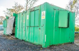 32 ft x 9 ft anti-vandal, steel office site unit ** Damaged, recommended viewing before buying **