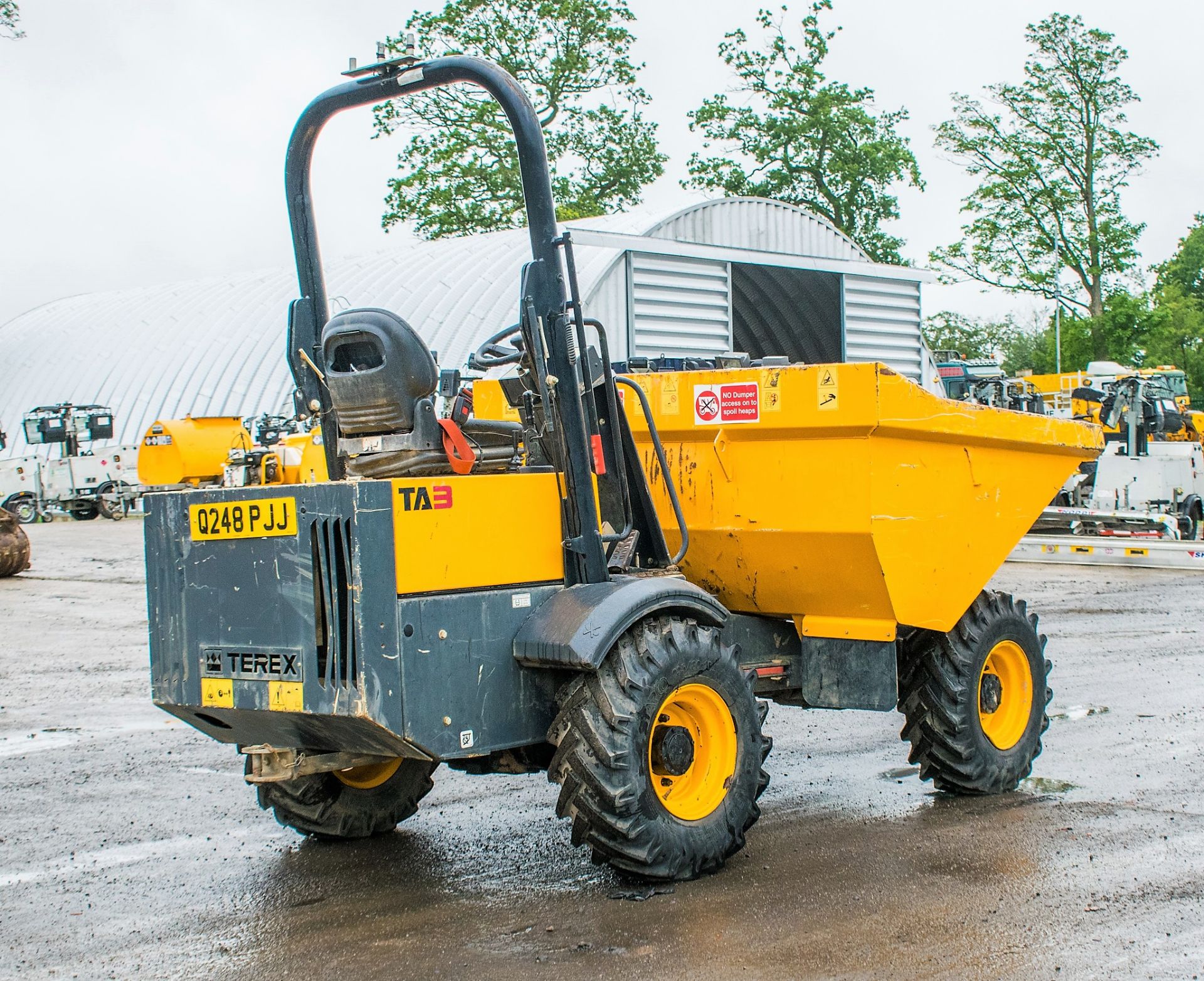 Benford Terex TA3 3 tonne straight skip dumper  Year: 2017 S/N: PA3302 Reg: Q248 PJJ Recorded hours: - Image 3 of 18