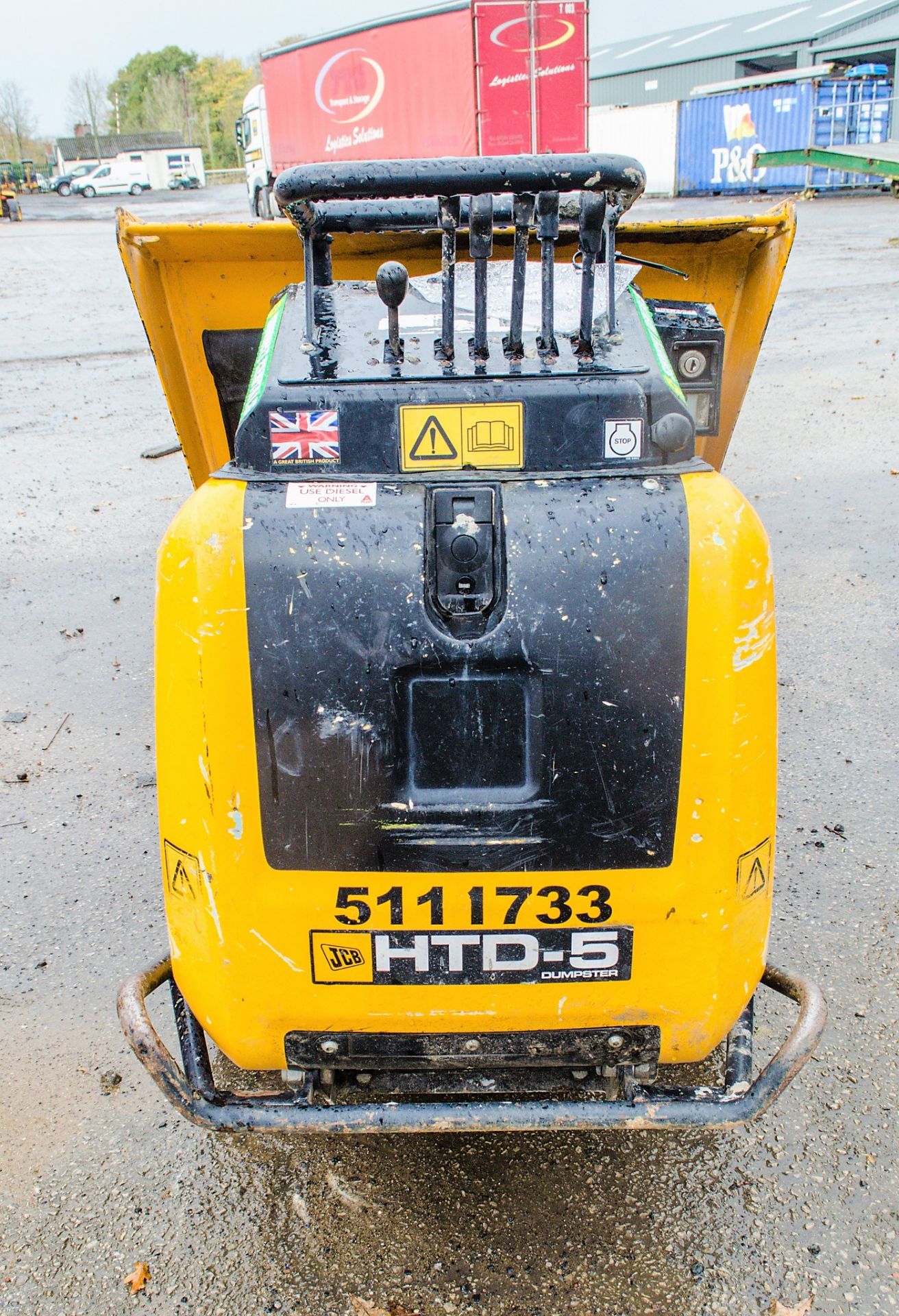 JCB HTD-5 diesel driven walk behind hi-tip rubber tracked dumper 5111733 - Image 6 of 10