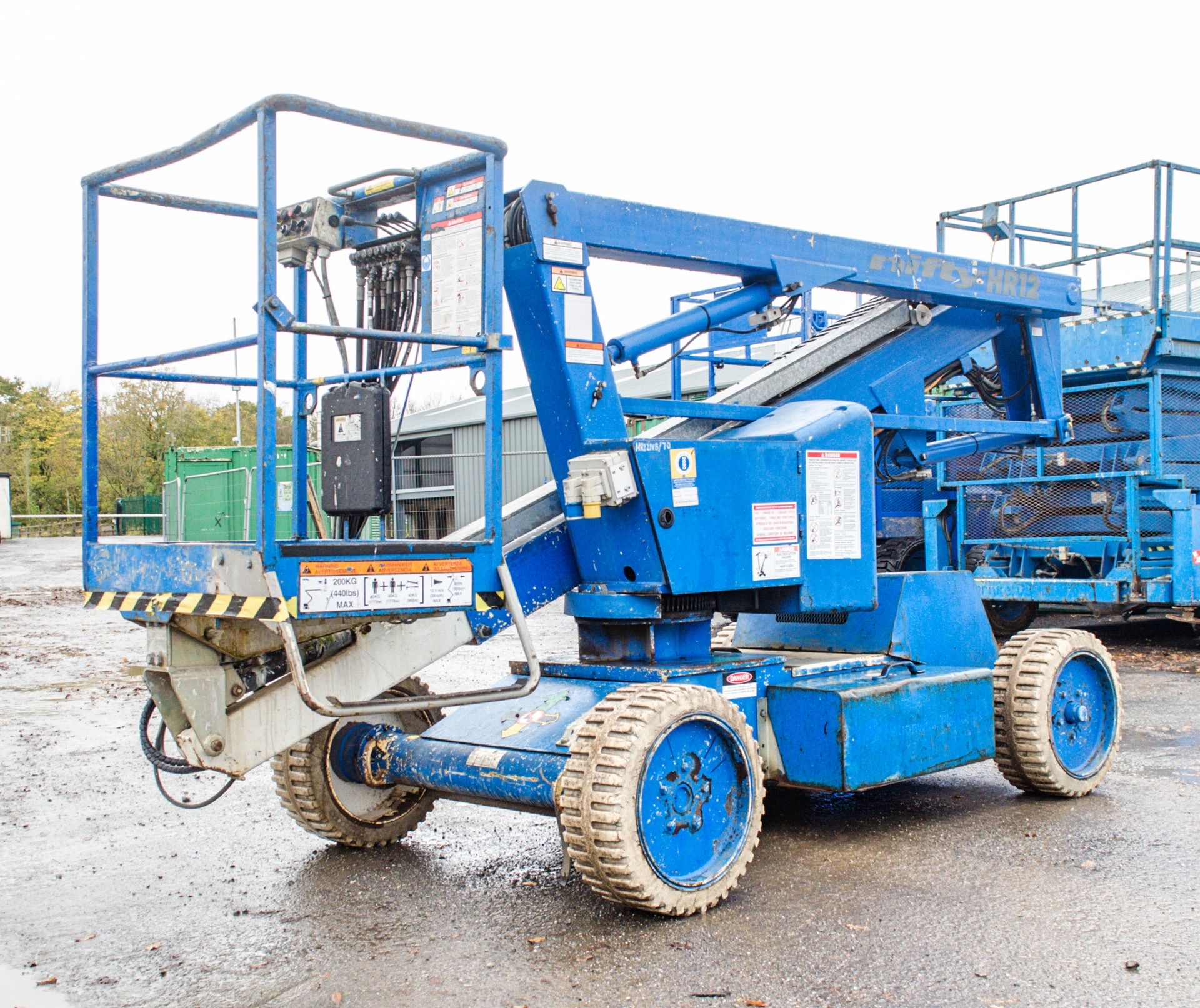 Nifty HR12 NDE 12 metre battery/diesel articulated boom access platform Year: 2008 S/N: 17679