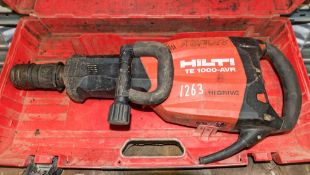 Hilti TE1000 AVR 110v breaker c/w carry case A678688 ** Power cord cut off **