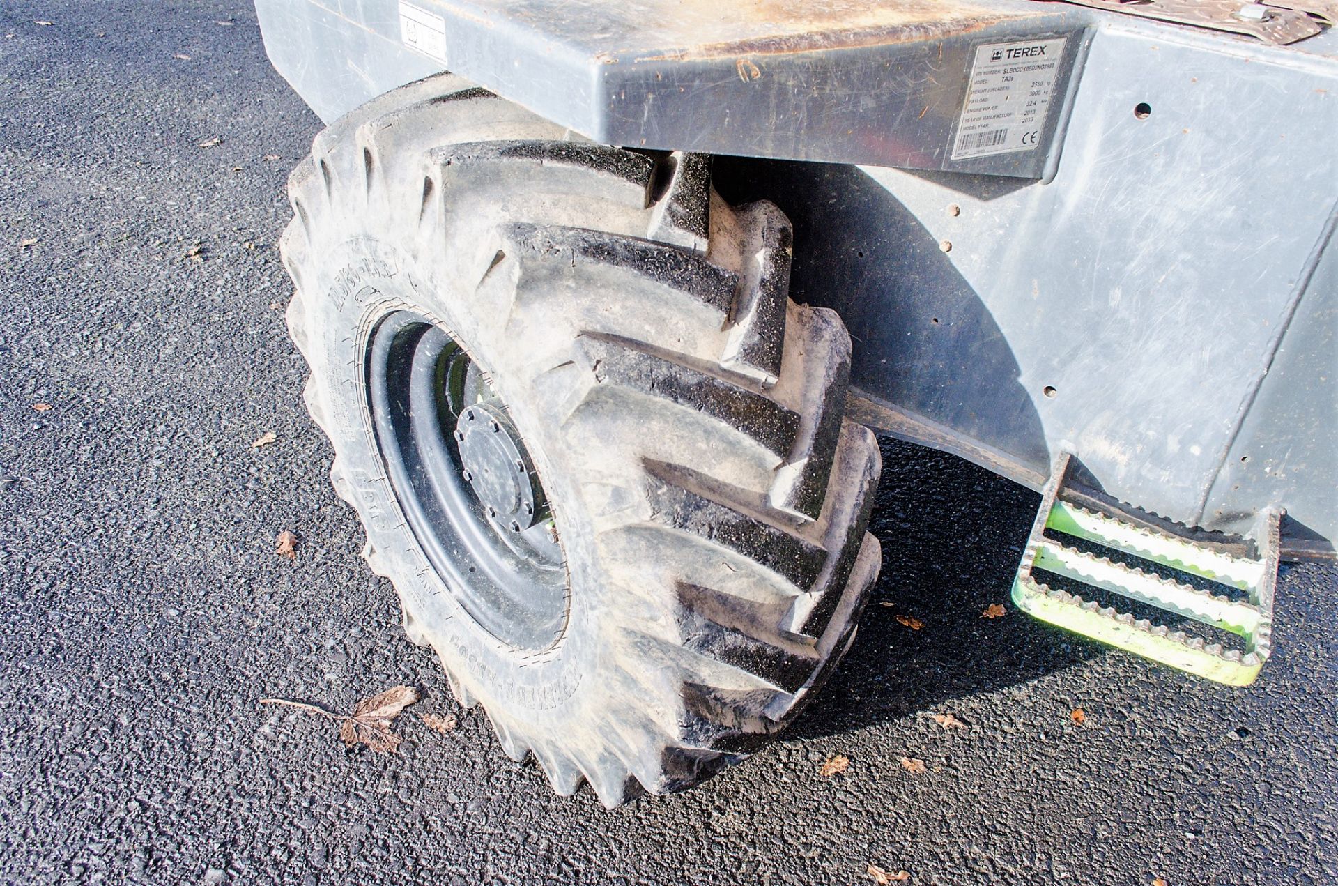 Terex TA3s 3 tonne swivel skip dumper Year: 2013 S/N: ED2NG3989 Recorded Hours: 1715 A600900 - Image 13 of 23