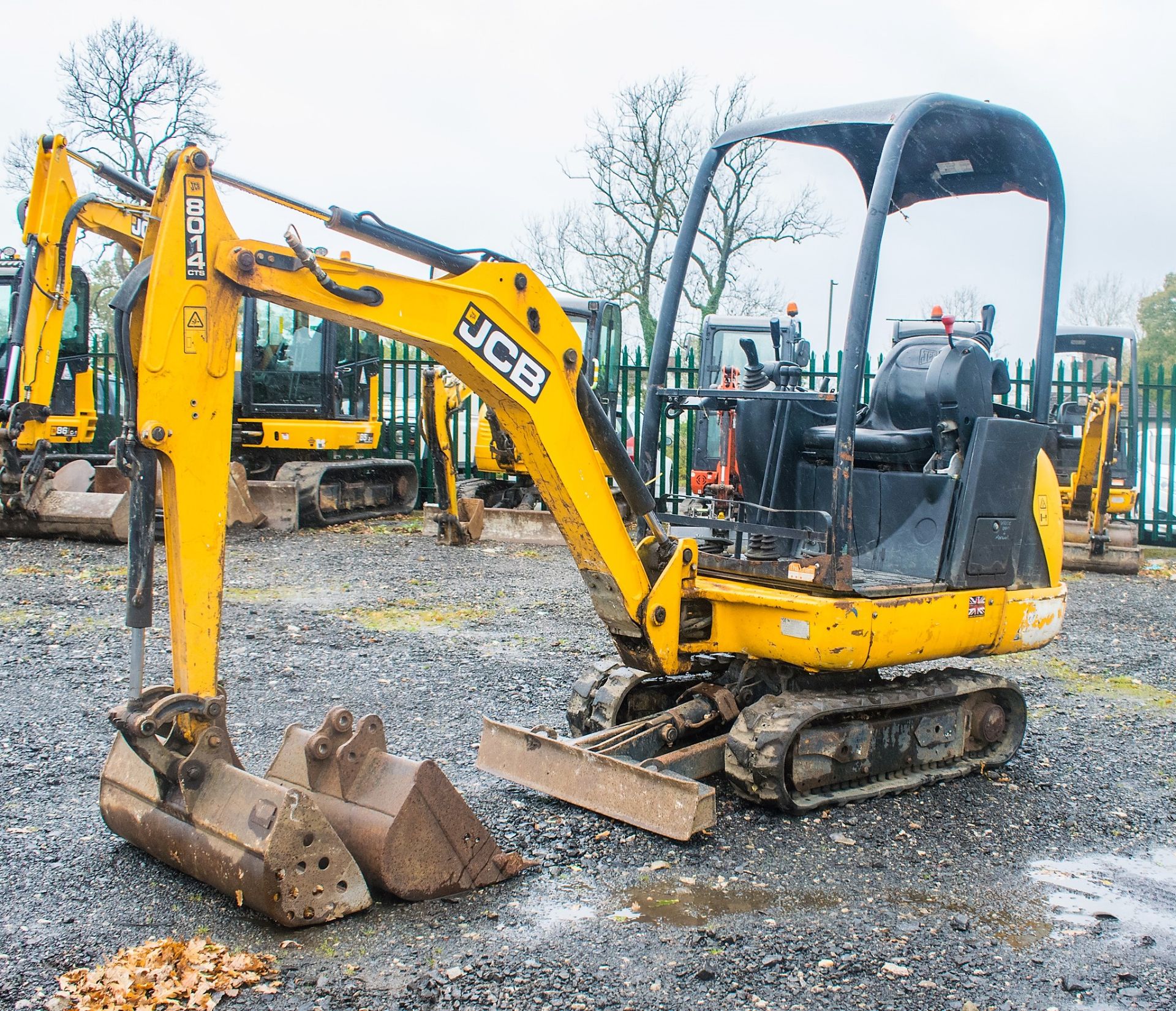 JCB 8014 CTS 1.5 tonne rubber tracked mini excavator  Year:  2014 S/N: 2070466 Recorded Hours: