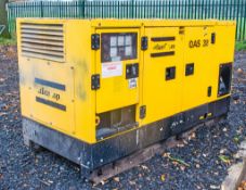 Atlas Copco QAS38 diesel driven generator Year: 2002 S/N: 396571 Recorded Hours: 7249 MS245