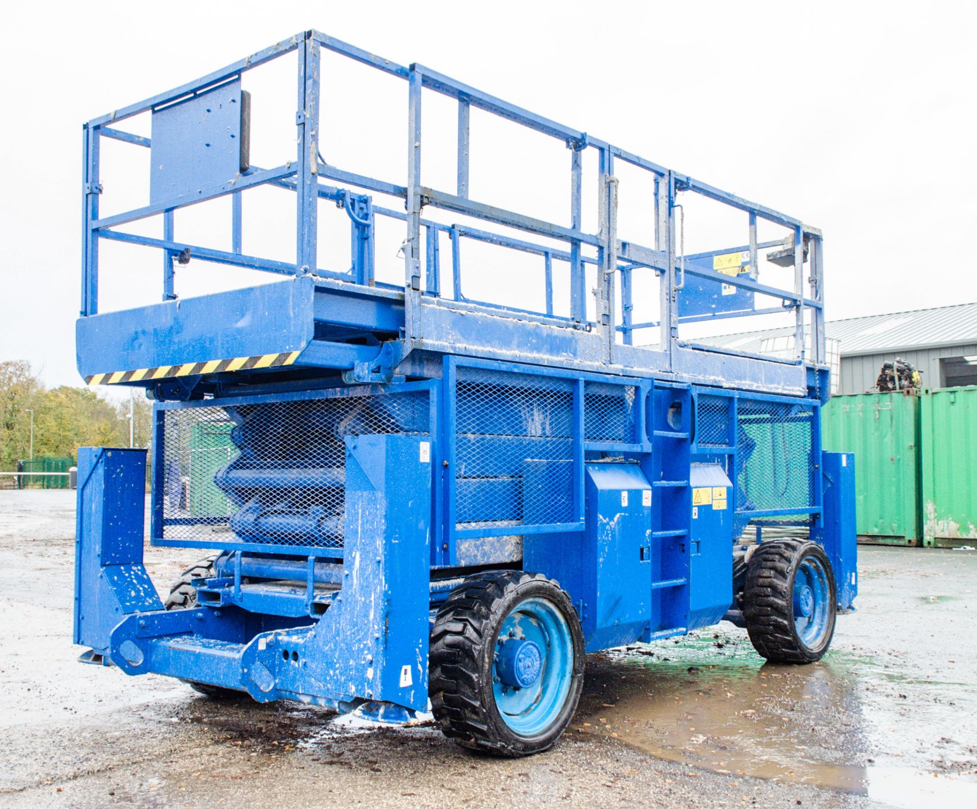 Genie GS4390 43 ft Rough Terrain 4 x 4 diesel driven mobile scissor lift access platform Year: - Image 4 of 10