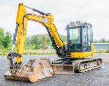 JCB 85 Z-1 8 tonne rubber tracked excavator Year: 2016 S/N:2500941 Recorded Hours: 2776 piped,