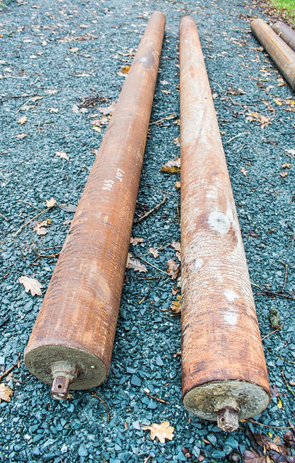 2 - roller striker tubes approximately 10 ft long