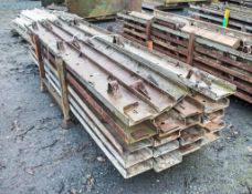 Stillage of 7 inch steel road forms