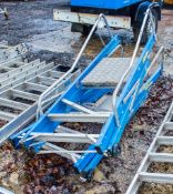 2 - 4 tread fibreglass framed step ladders ** Damaged **