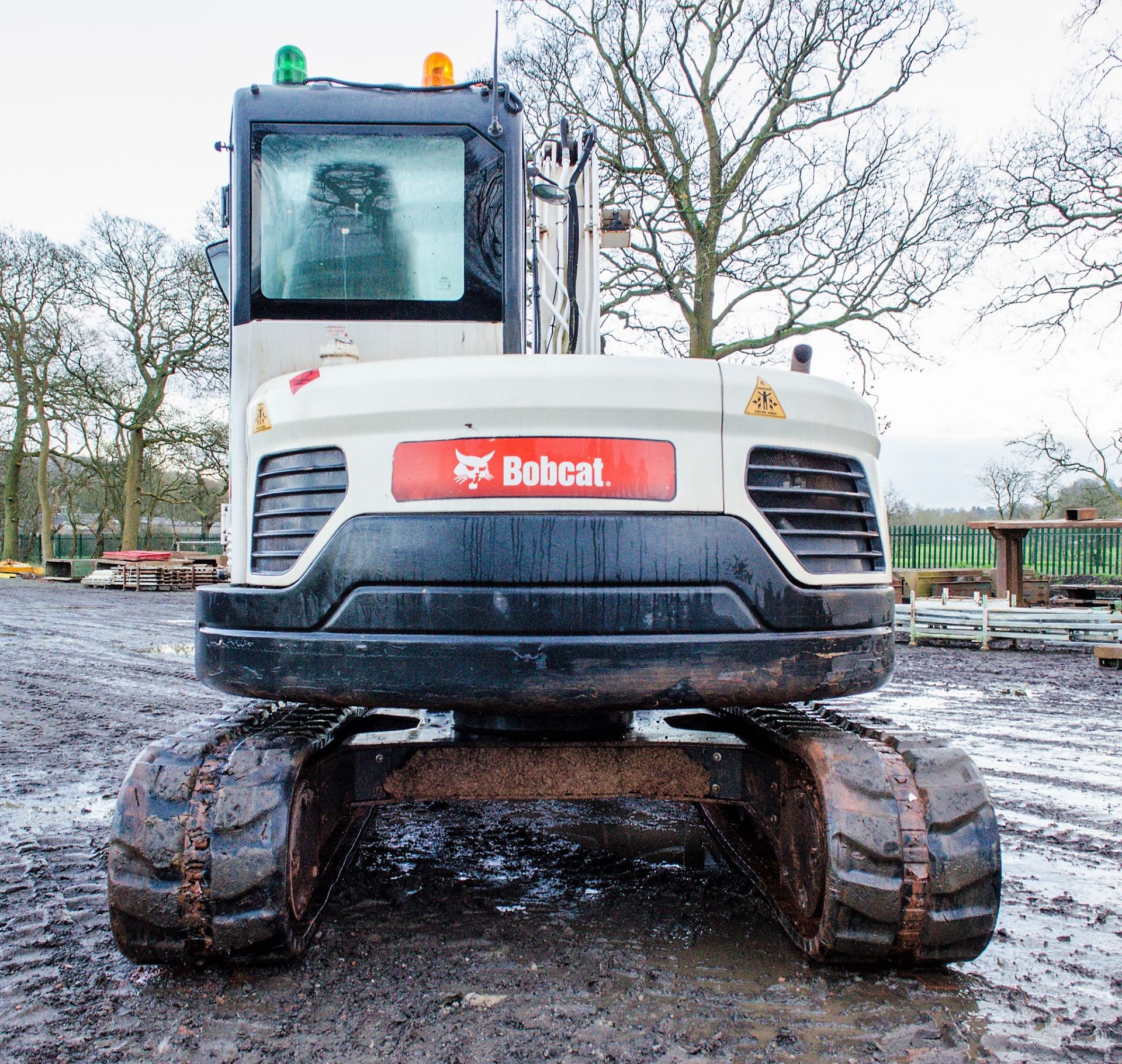 Bobcat E85 8.5 tonne rubber tracked mini excavator Year: 2014 S/N: 11966 Recorded Hours: 3664 blade, - Image 6 of 20