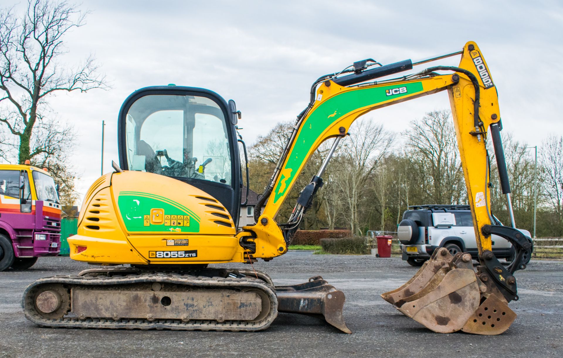 JCB 8055 ZTS 5.5 tonne rubber tracked excavator Year: 2014 S/N: 60700 Recorded Hours: 2647 piped, - Image 7 of 19